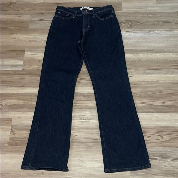 Levi's 512 Perfectly Slimming Bootcut Jeans Women's 8 Dark Wash Midrise Comfort - Picture 2 of 15